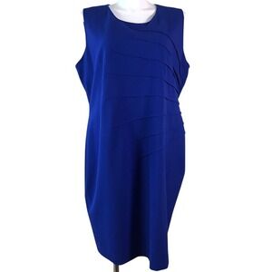 Plus Size Calvin Klein Royal Blue Sleeveless Sheath Dress Size 22